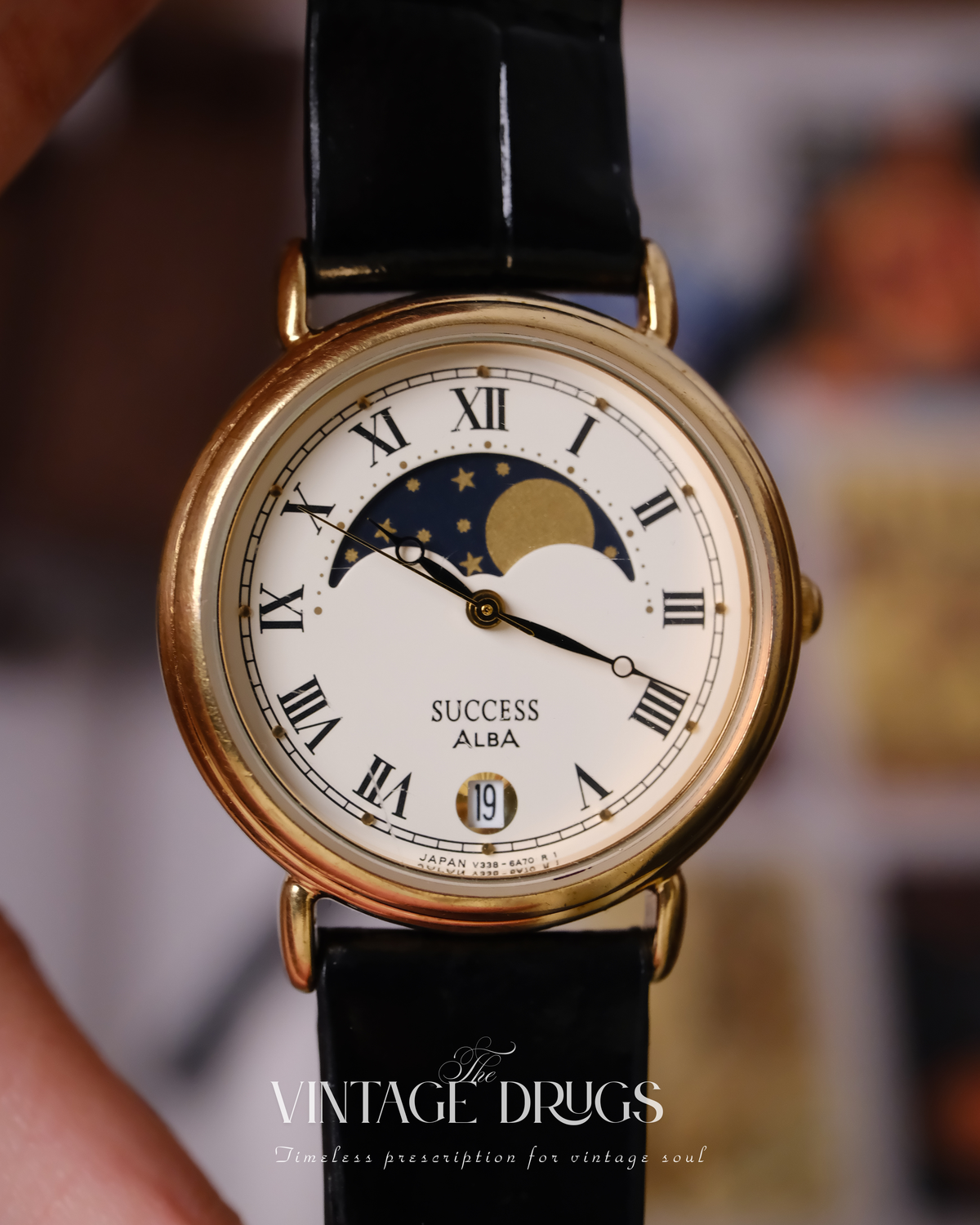 Alba by Seiko Vintage Moonphase V338-6A70 — 1990s