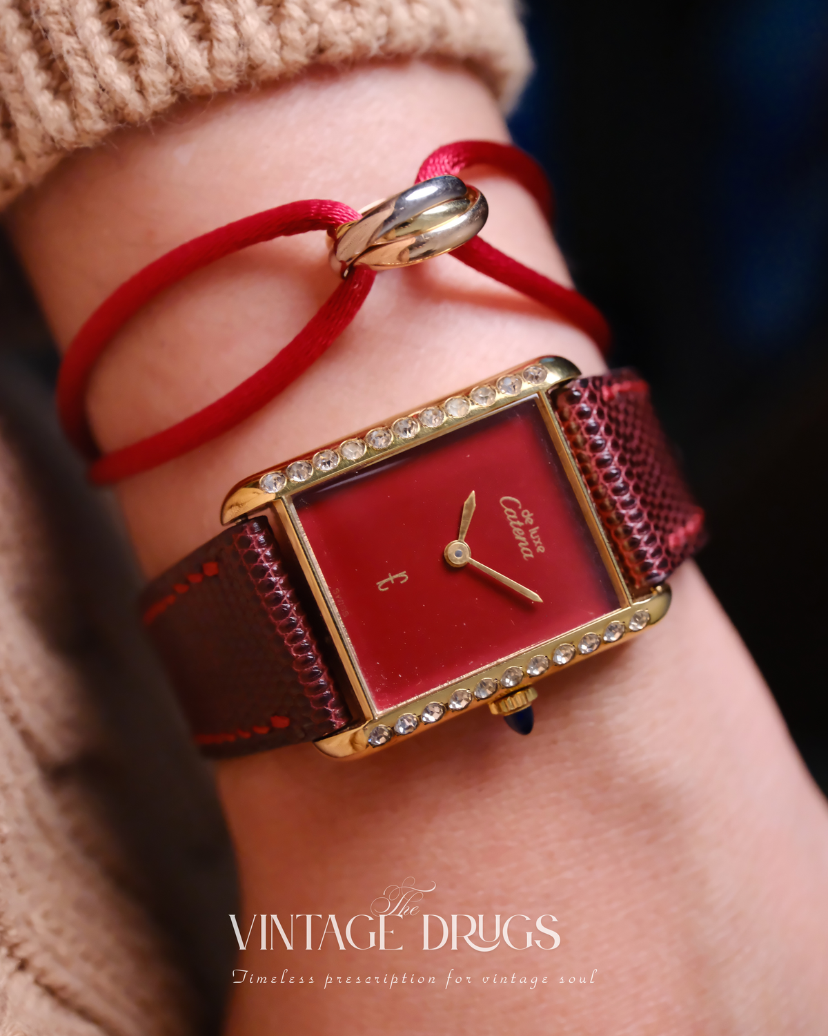 Catena Red Dial 1980s Vintage Watch — Super Rare