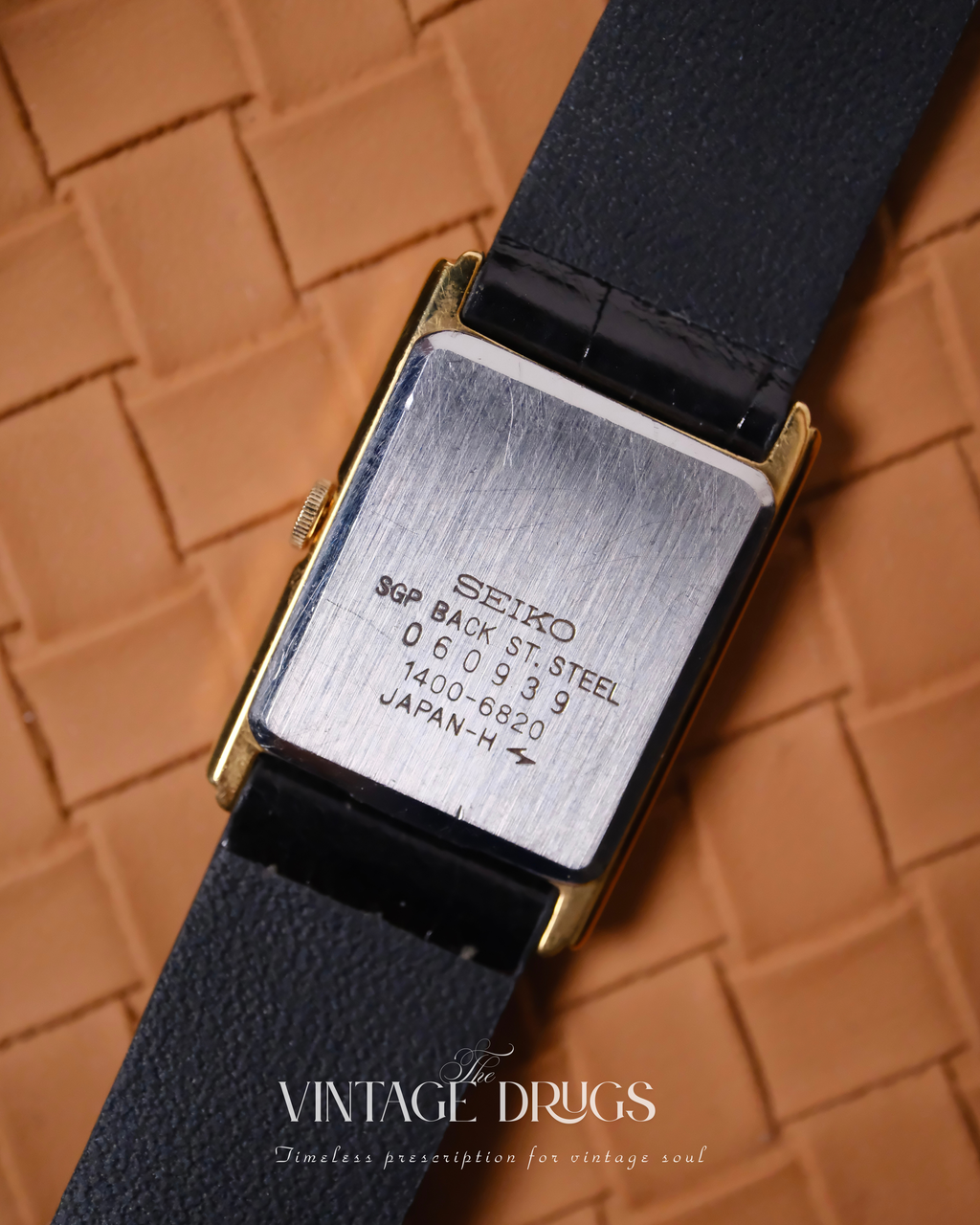 Seiko Gold-Plated Roman Dial 1984 Ref. 1400-6820 — NOS Super Rare