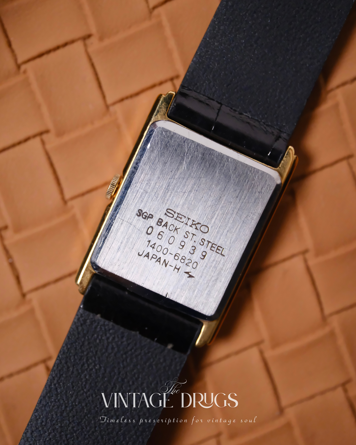 Seiko Gold-Plated Roman Dial 1984 Ref. 1400-6820 — NOS Super Rare