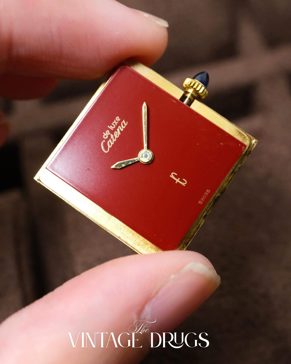 Catena Red Dial 1980s Vintage Watch — Super Rare