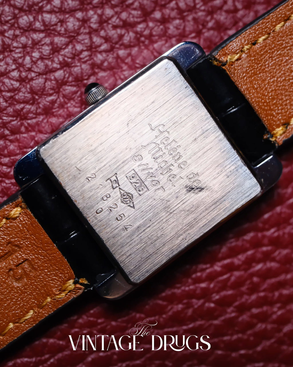 1980s Helene de Michel Silver 925 Vintage Tank Watch