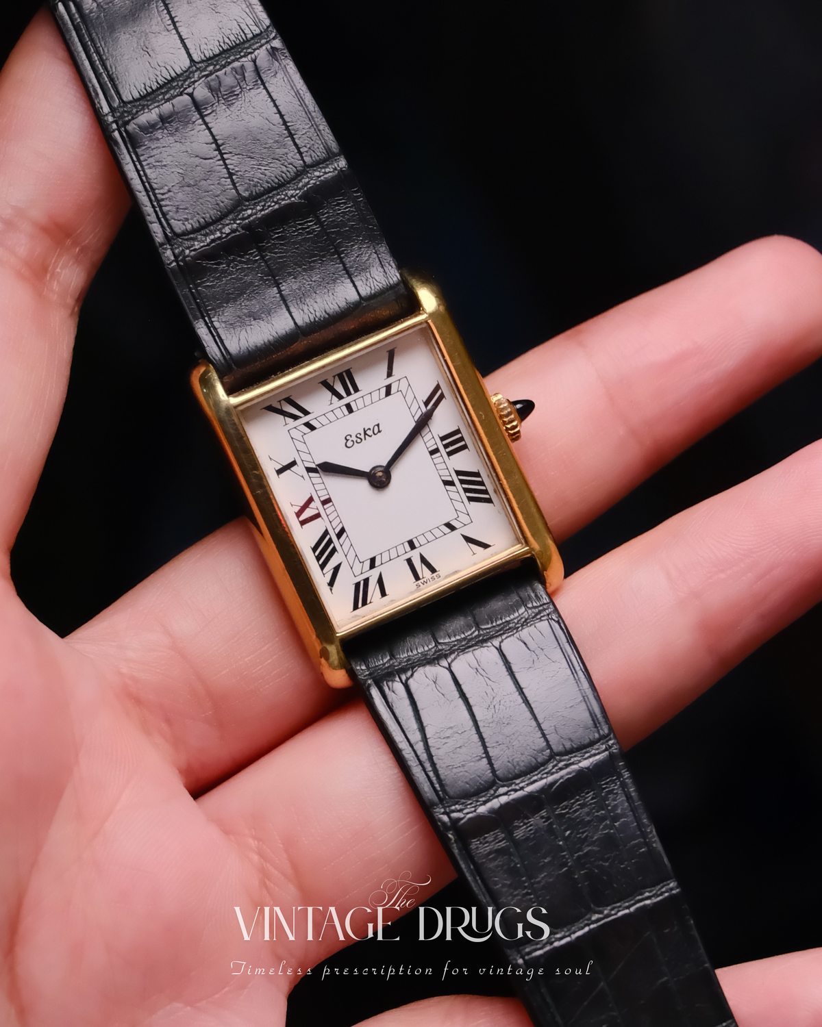 Eska Vintage Swiss Dress Watch 1980s — Super Rare