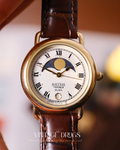 Alba by Seiko Moonphase Sand-Texture Dial 1990s — Rare Japanese Vintage
