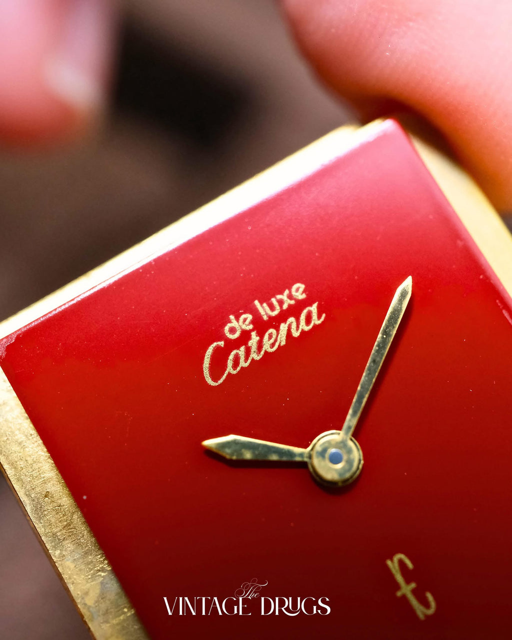 Catena Red Dial 1980s Vintage Watch — Super Rare