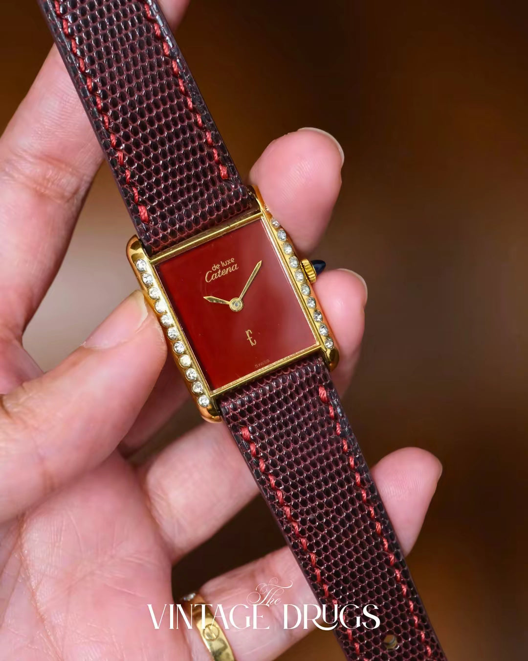 Catena Red Dial 1980s Vintage Watch — Super Rare