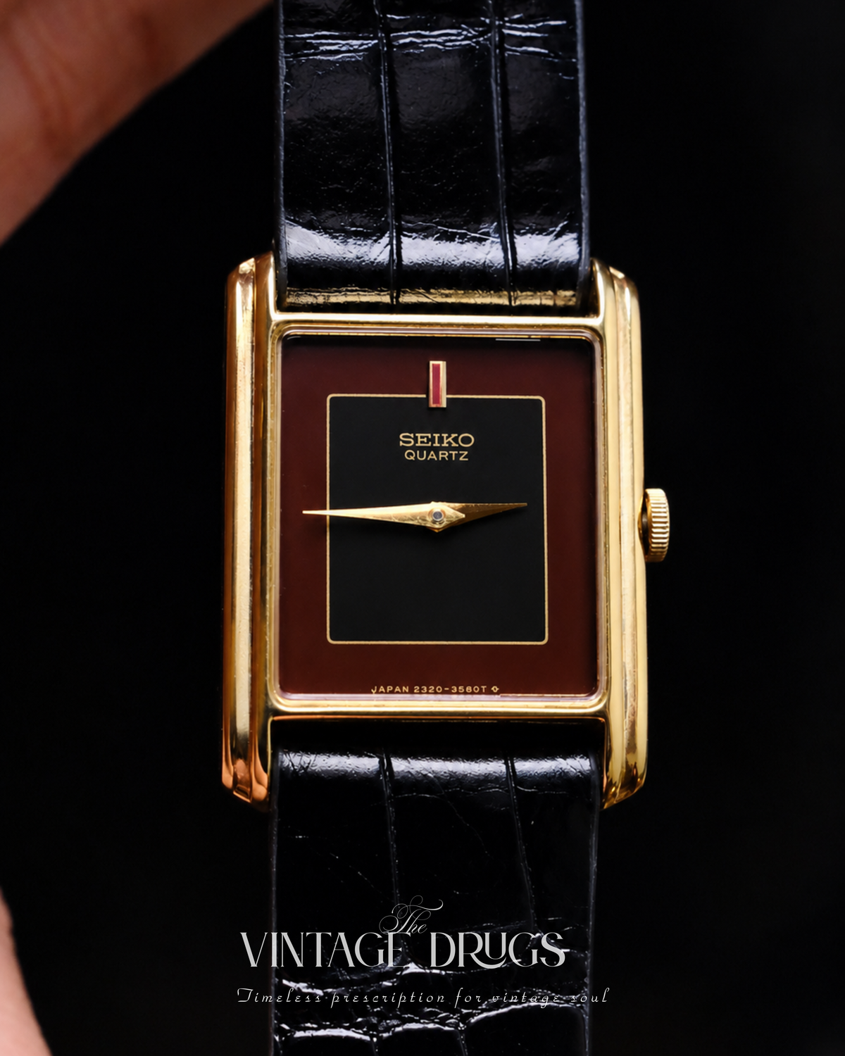 Seiko Burgundy Vintage 1980s Ref. 2320-6784A — Rare Japanese Classic