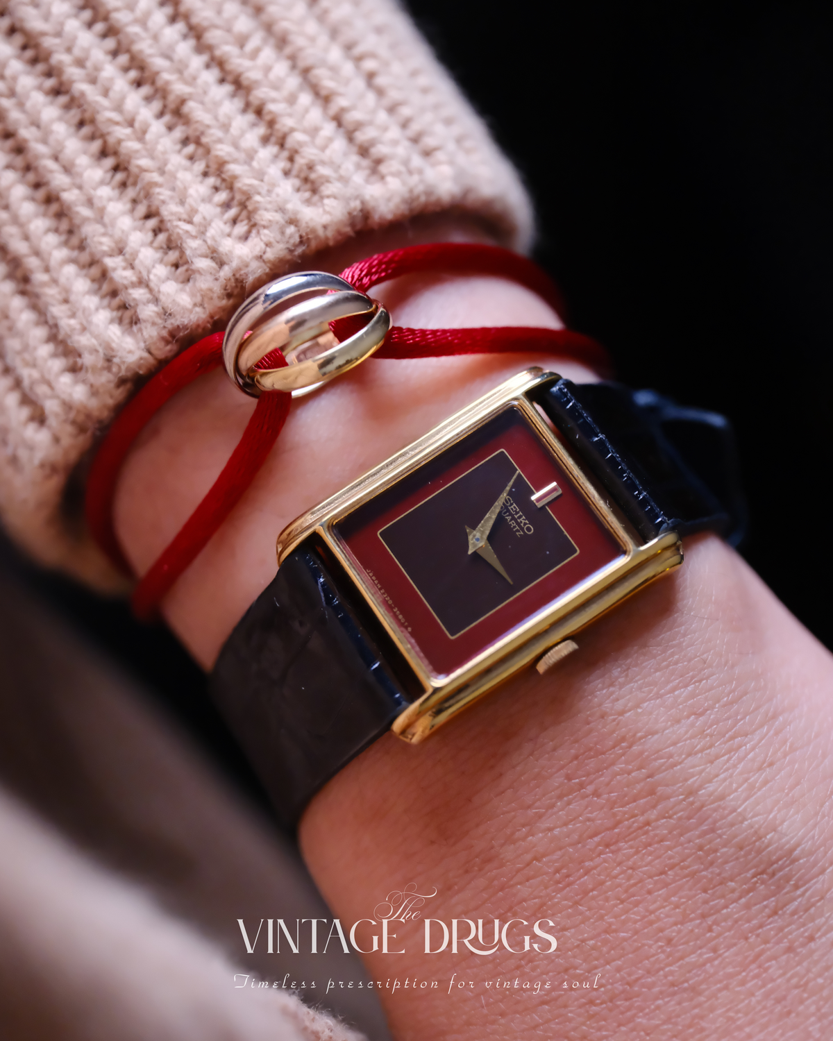 Seiko Burgundy Vintage 1980s Ref. 2320-6784A — Rare Japanese Classic