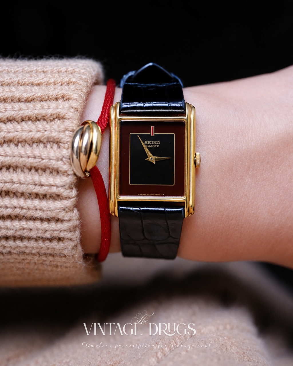 Seiko Burgundy Vintage 1980s Ref. 2320-6784A — Rare Japanese Classic