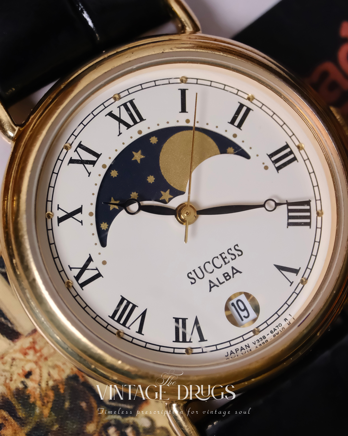 Alba by Seiko Vintage Moonphase V338-6A70 — 1990s