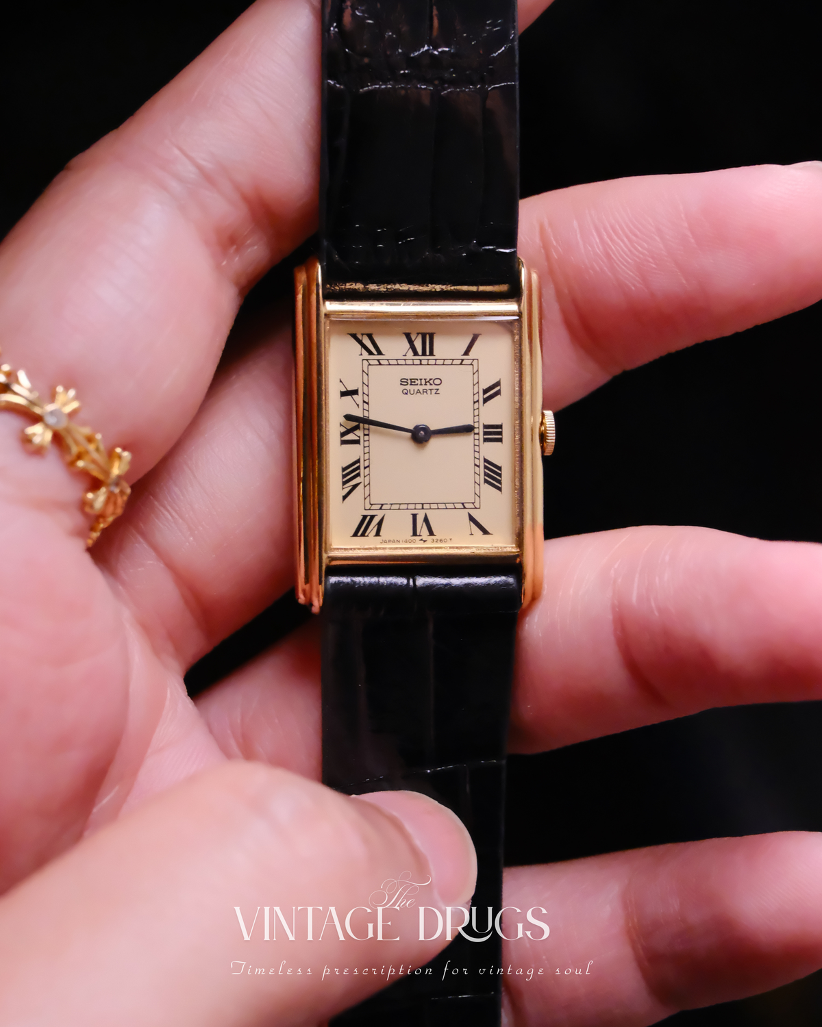 Seiko Gold-Plated Roman Dial 1984 Ref. 1400-6820 — NOS Super Rare