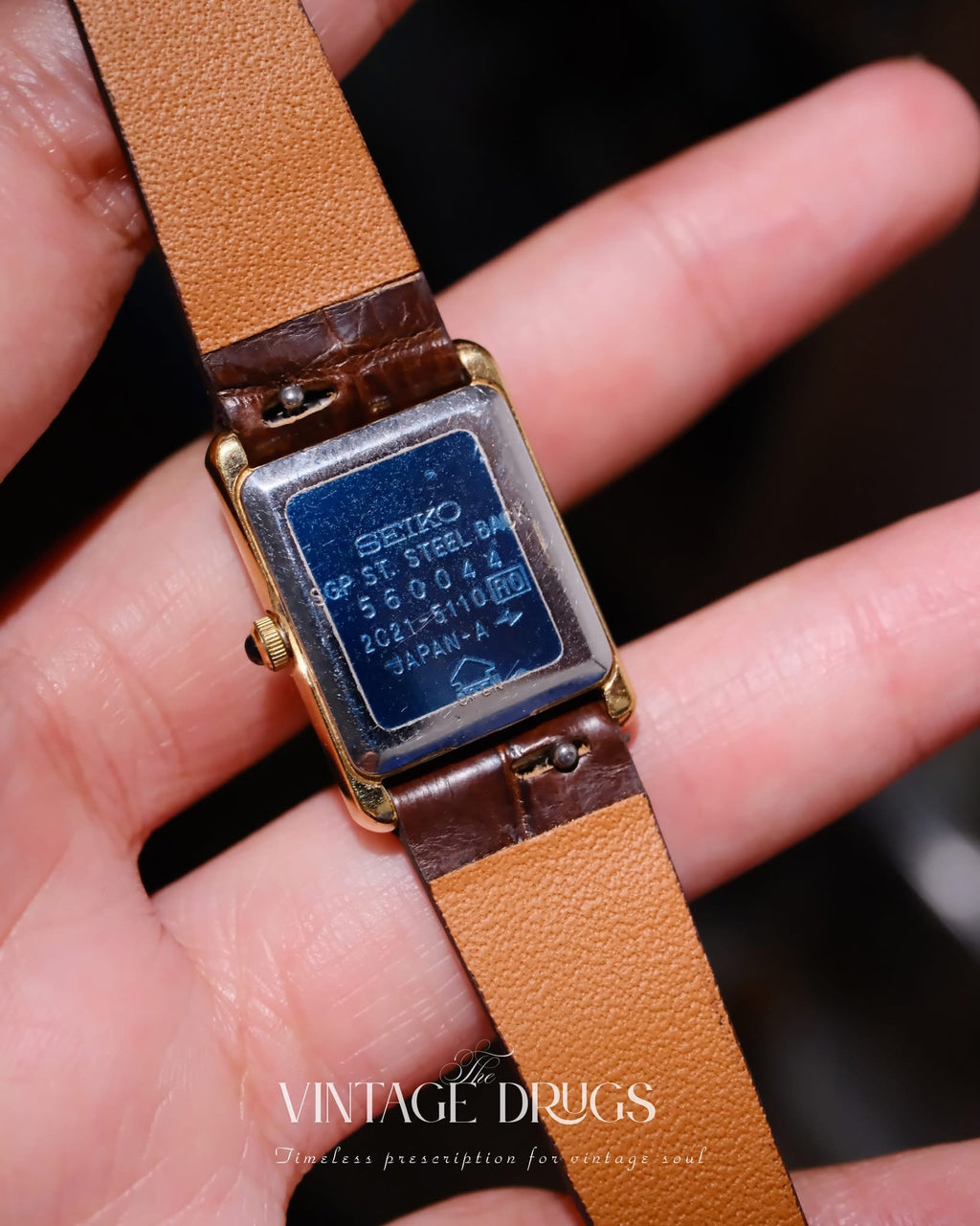Seiko Mini Tank 1980s Ref. 2C21-5110 — Super Rare