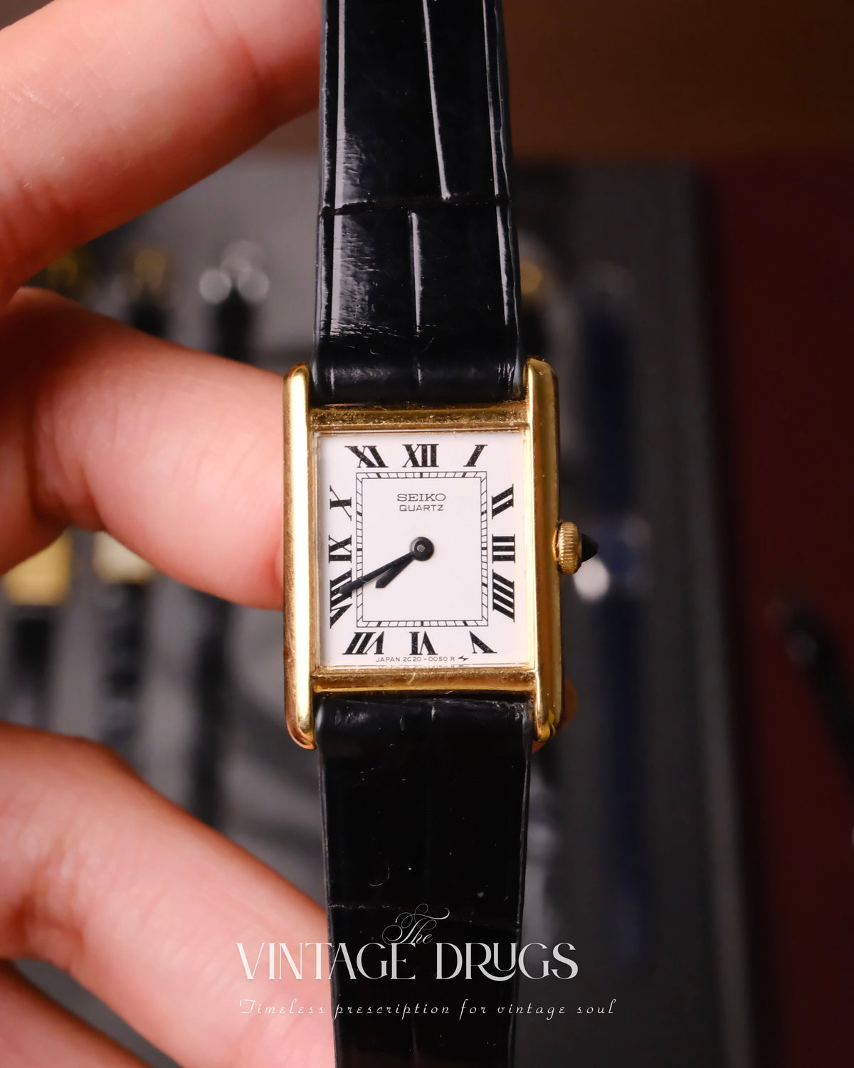1980s Seiko Mini Tank Ref. 2C20-6550 — Super Rare 40th Anniversary Commemorative Edition