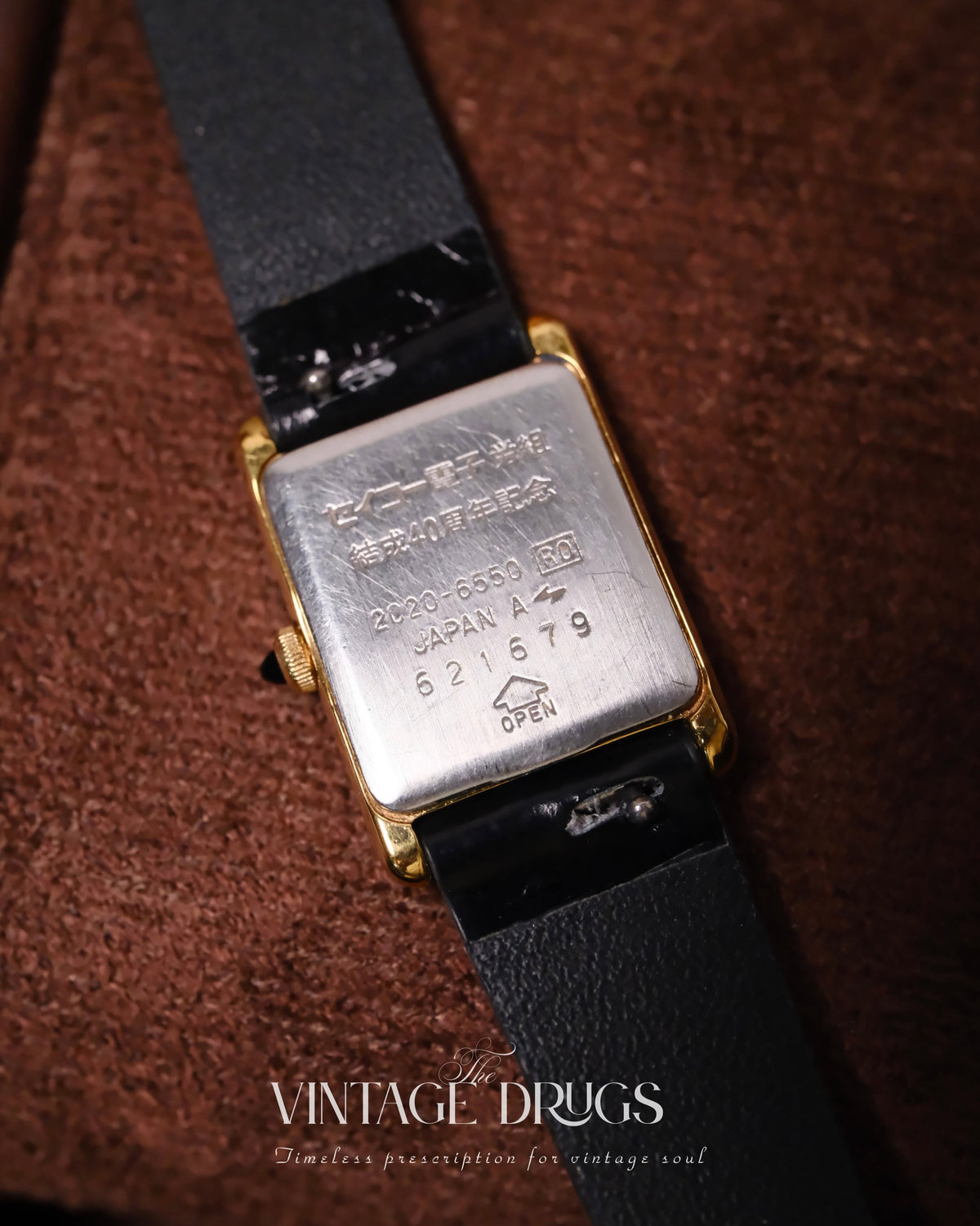 1980s Seiko Mini Tank Ref. 2C20-6550 — Super Rare 40th Anniversary Commemorative Edition