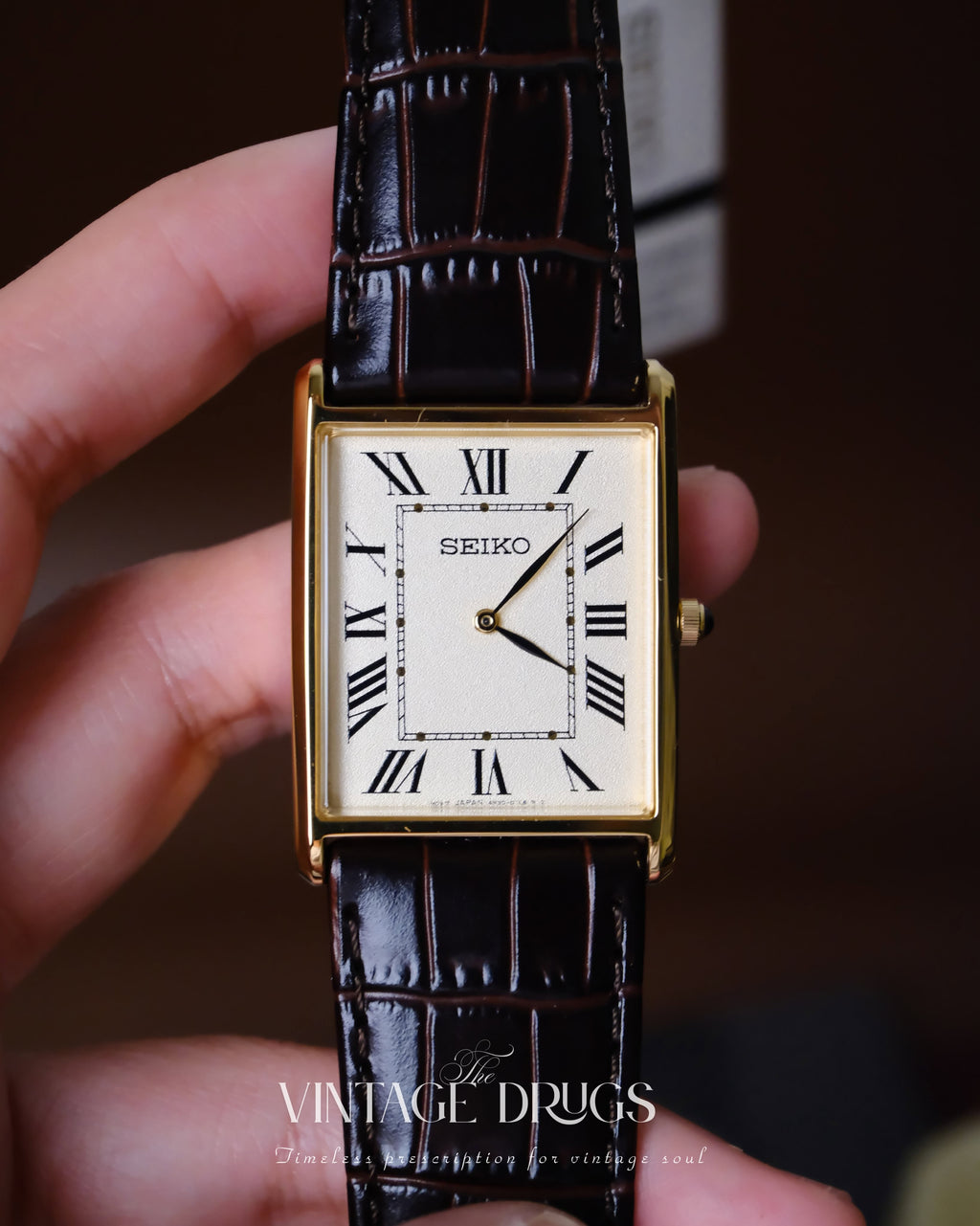Seiko Nano White & Gold – Compact Vintage Watch