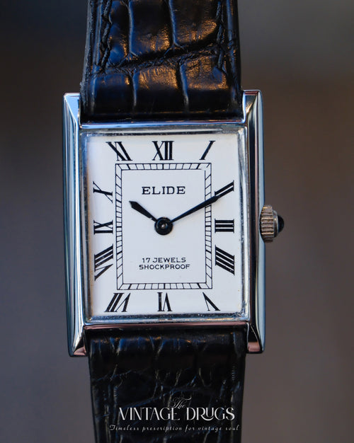 1980s ELIDE VINTAGE TANK WATCHES SWISS MADE