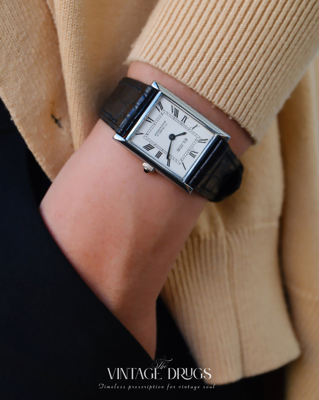 1980s ELIDE VINTAGE TANK WATCHES SWISS MADE