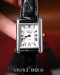1980s Helene de Michel Silver 925 Vintage Tank Watch