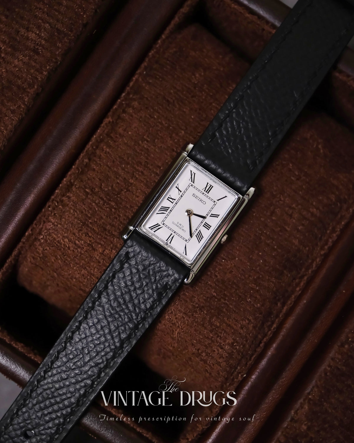 1984 SUWA SEIKO REF 7320-5860 VINTAGE MINI TANK WATCH