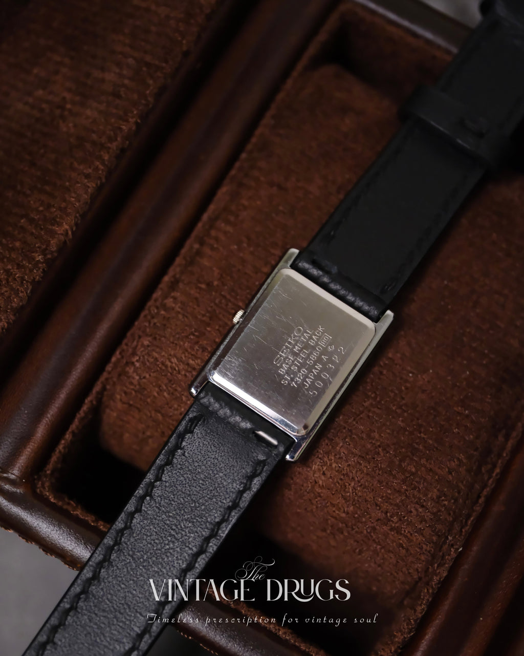 1984 SUWA SEIKO REF 7320-5860 VINTAGE MINI TANK WATCH